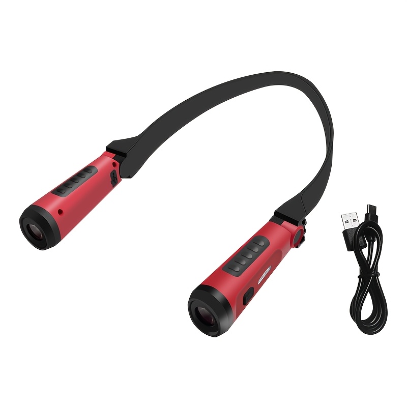 TEMU Portable Rechargeable Led Neck-hanging Book Lamp With Adjustable Gooseneck & 2 - Suitable For Reading, Studying,, Camping, Suitable For Outdoor,