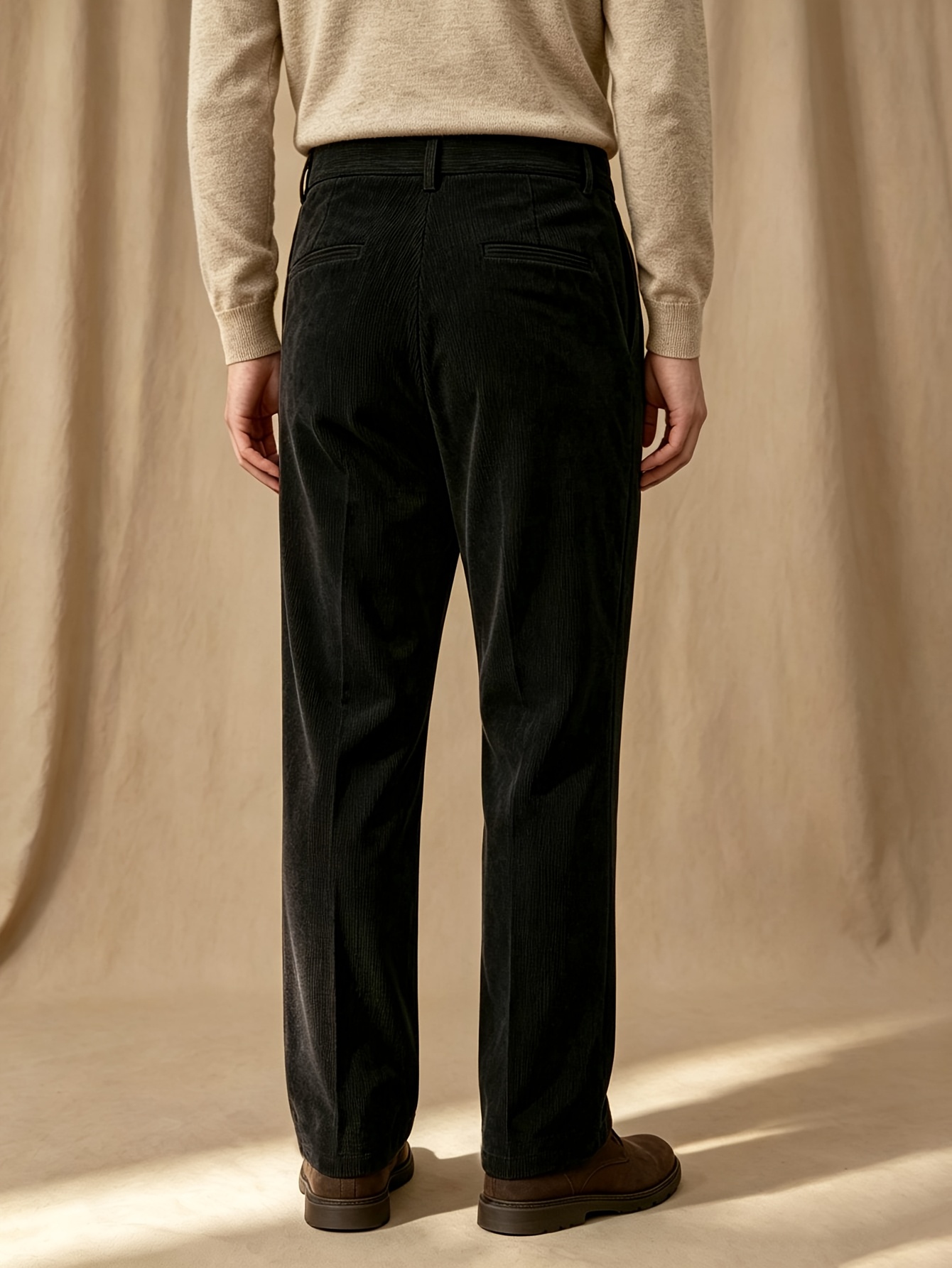 Corduroy Trousers Men'S Autumn Winter Style Straight Loose Men'S Casual Pants Business Suit Dress Pants