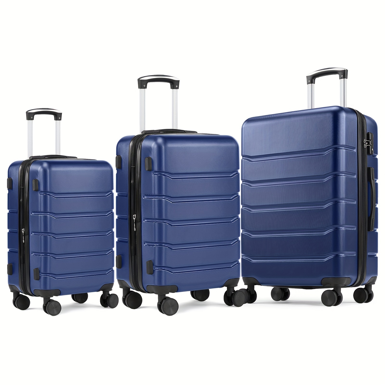 

3-piece Hardside Luggage Set, Suitcase With , 20"/24"/28" Sizes, Spinner Wheels, Telescopic Handle