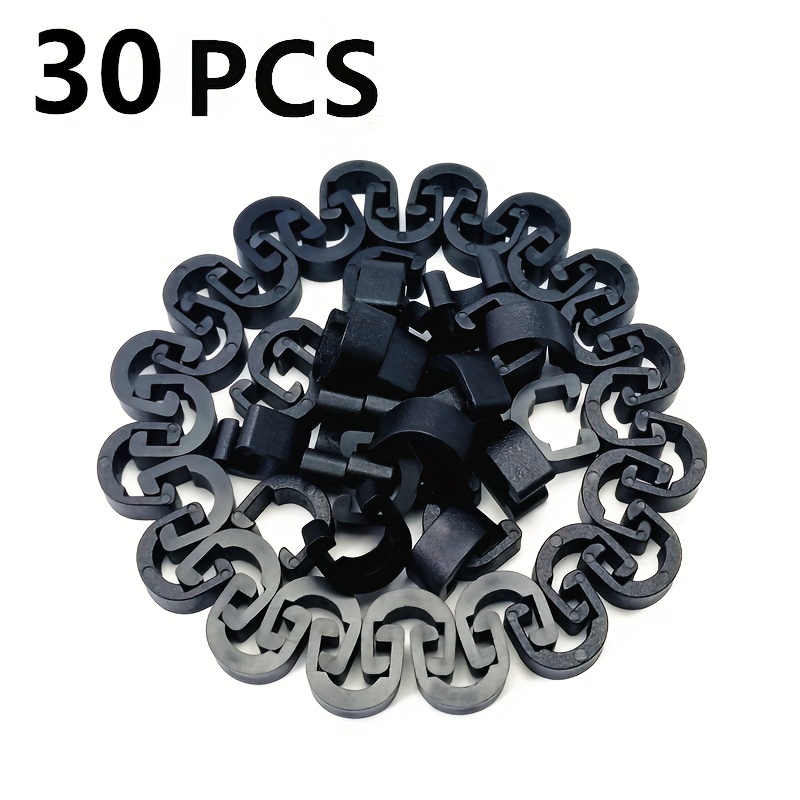 30pcs Bike Disc Brake Cable Sets Transmission Pipe C Type Snap Clamp