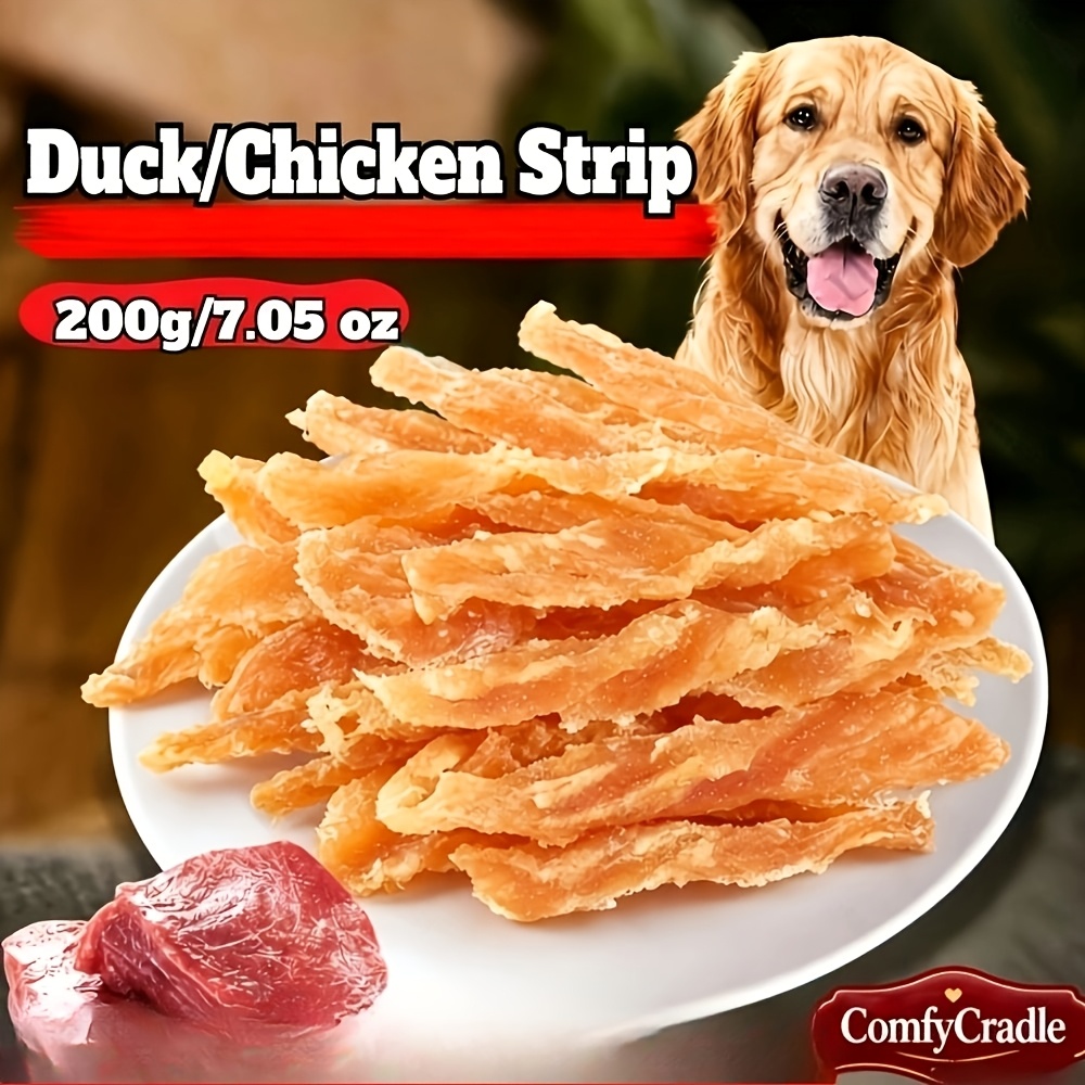 Chicken Strip Dog Treats Soft Chicken Jerky Strips Oral Molar Snacks Training Reward Snacks Suitable For Small Medium Large Puppy Adult Dogs Daily Teeth Care Pet Chew Food