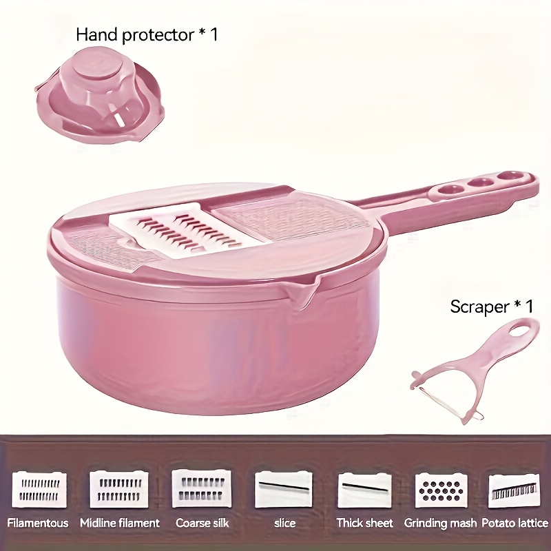 TEMU 12-in-1 Manual Vegetable Chopper And Slicer - Versatile Kitchen Gadget For Potatoes, Carrots, Radishes - Easy Clean, No Electricity Needed,