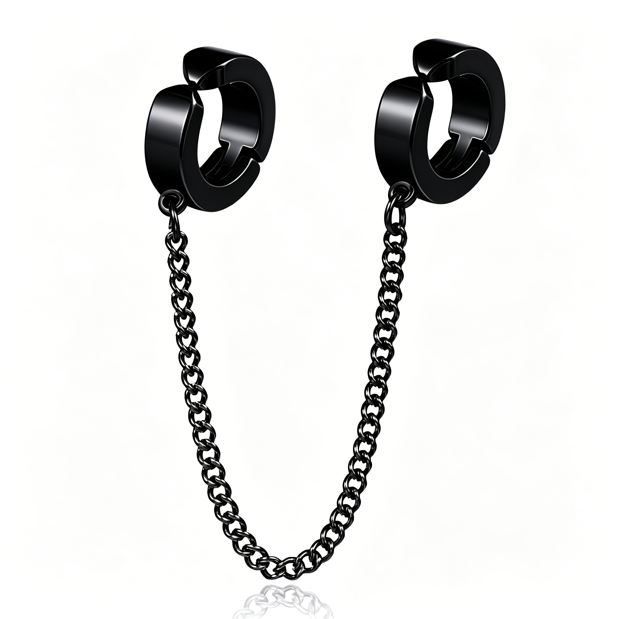 2pcs Punk Style Chain Ear Bone Clips