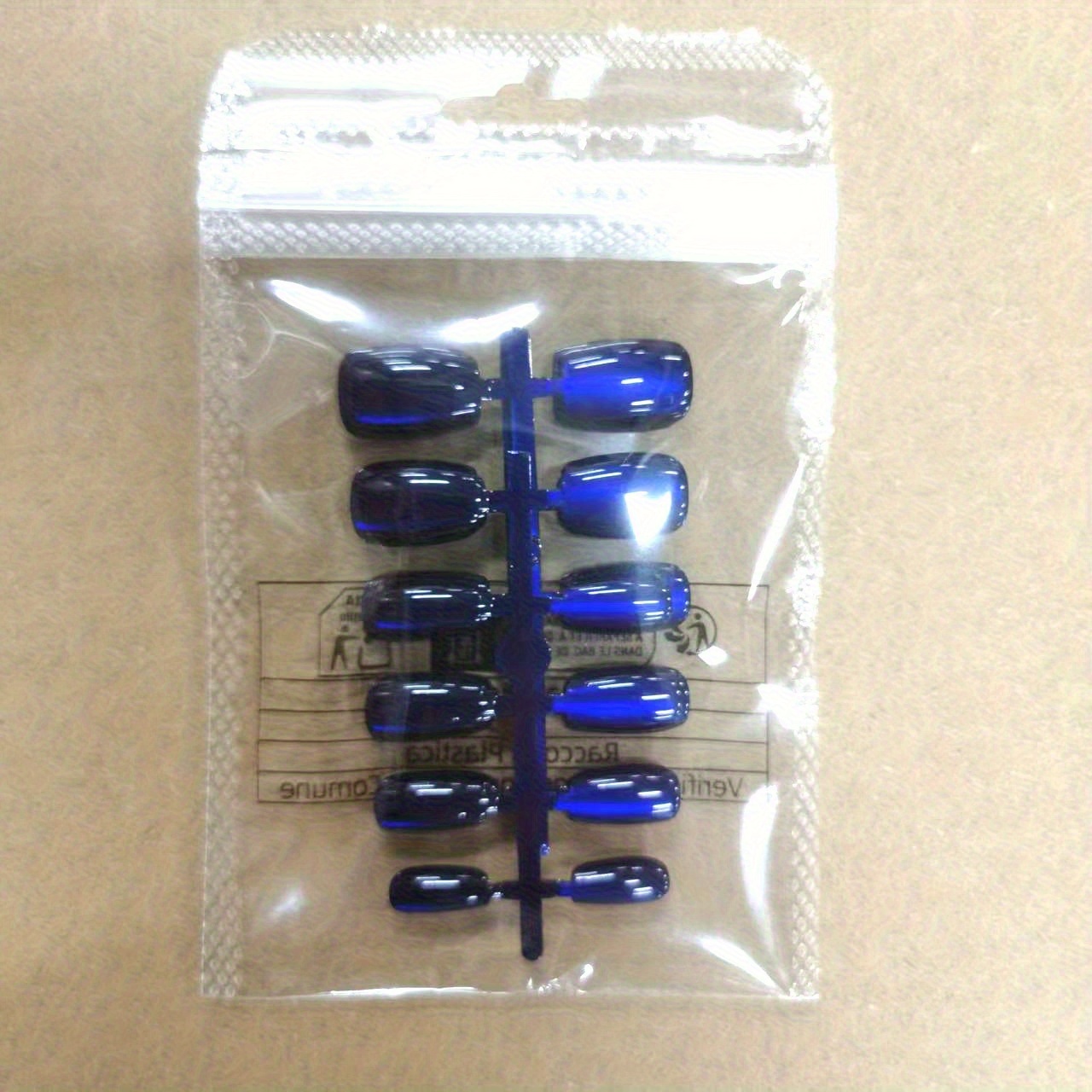 TEMU [elegant Cat Eye Fake Nails Set] 30pcs Short Square Ice Transparent Blue Cat Eye Press On Nails, Royal Blue Glossy Acrylic Fake Nails, Glitter