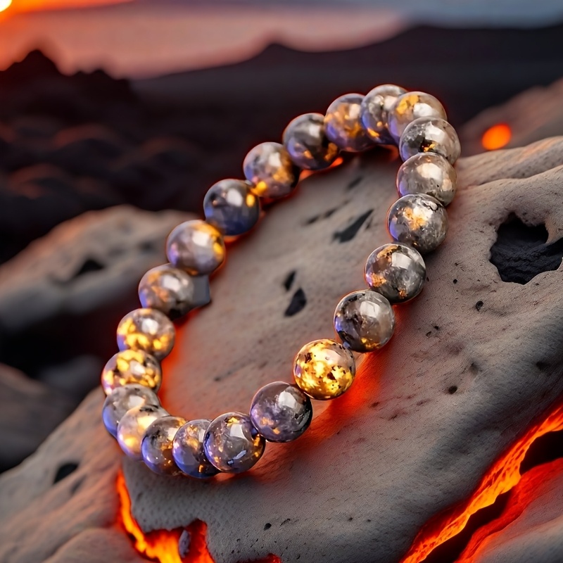 Luminous Stone Bracelet with Chakra Flame Stone
