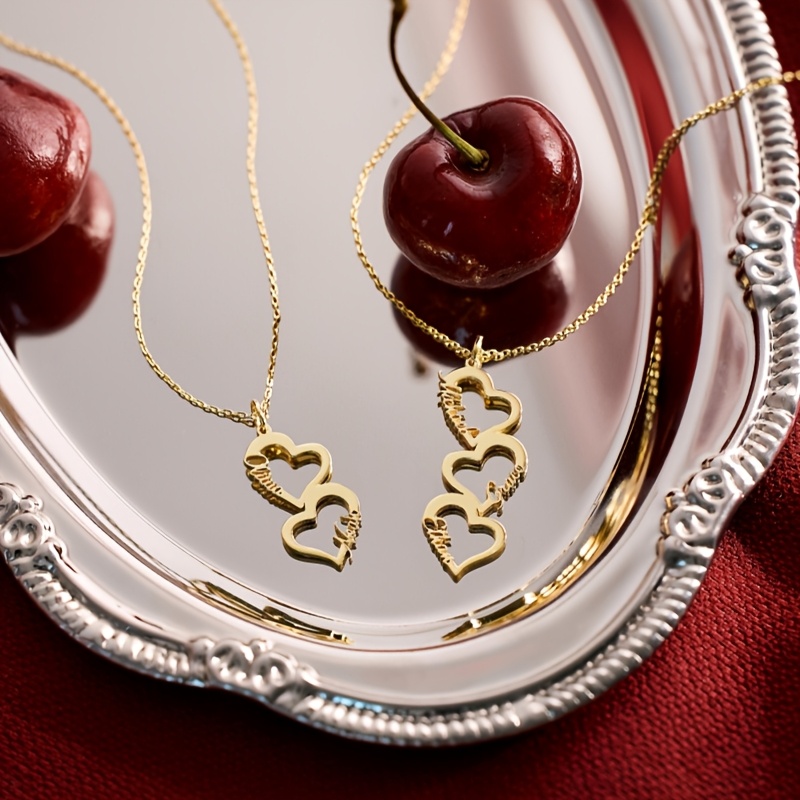 Personalized Heart-Shaped Name Stainless Steel Necklace
