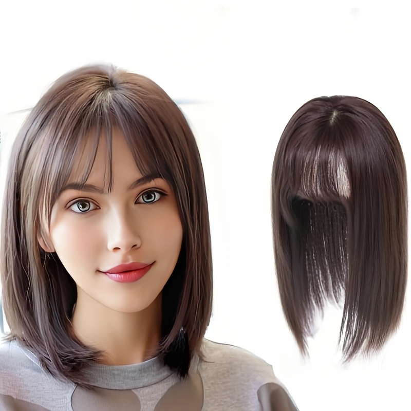 E-shop Frisurstück für Damen, Top Haarteil, Luftwellen, mittellanges, glattes Haar, Haarspange, stilvolles Haarteil, einfach zu tragen
