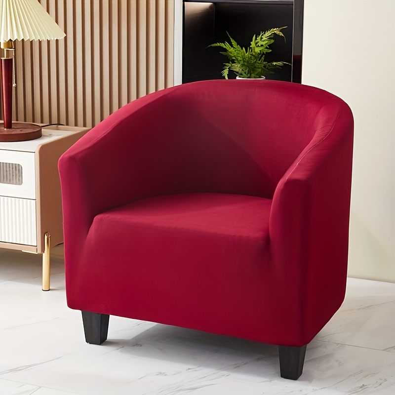 TEMU Housse de canapé simple demi-rond, couleur unie, ensemble complet , très extensible (tige fixe antidérapante gratuite)