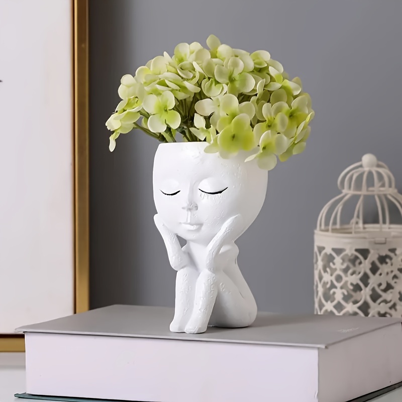 

Resin Crafted Vase Planter With Human Legs Design, Decorative Flower Pot For Home And Office Display