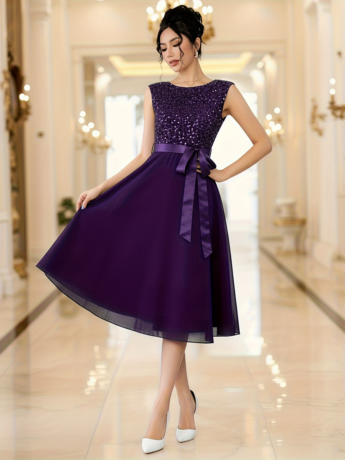 sachin and babi light blue dress Velvet Dresses – Nevo main image 0
