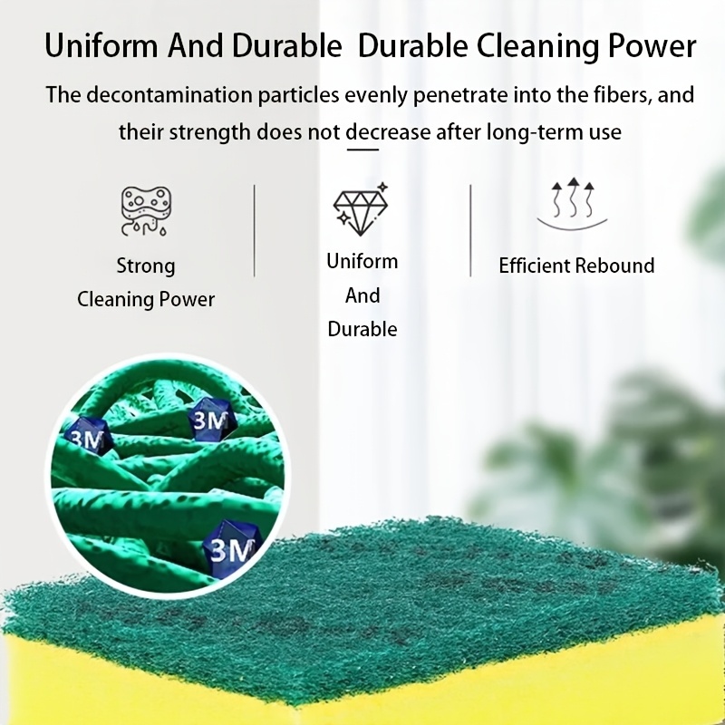 pack of  -absorbency cleaning sponges,   removes rust from spatulas, effortlessly wipes away grease, a   for home use, an essential for kitchen cleaning! details 2