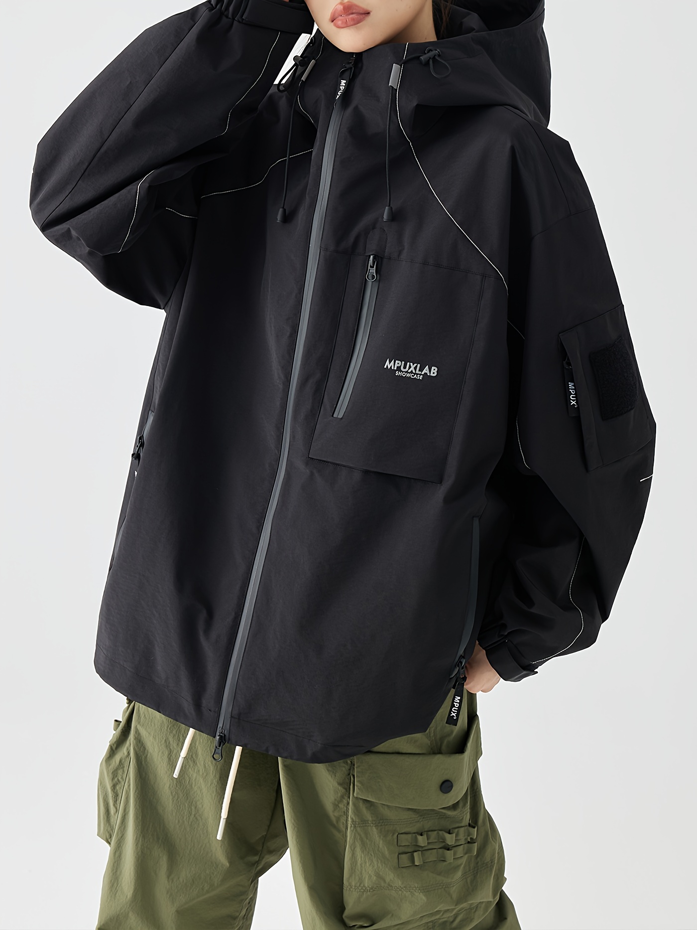 giubbotto cappuccio antivento alta qualità donna Temu Italy