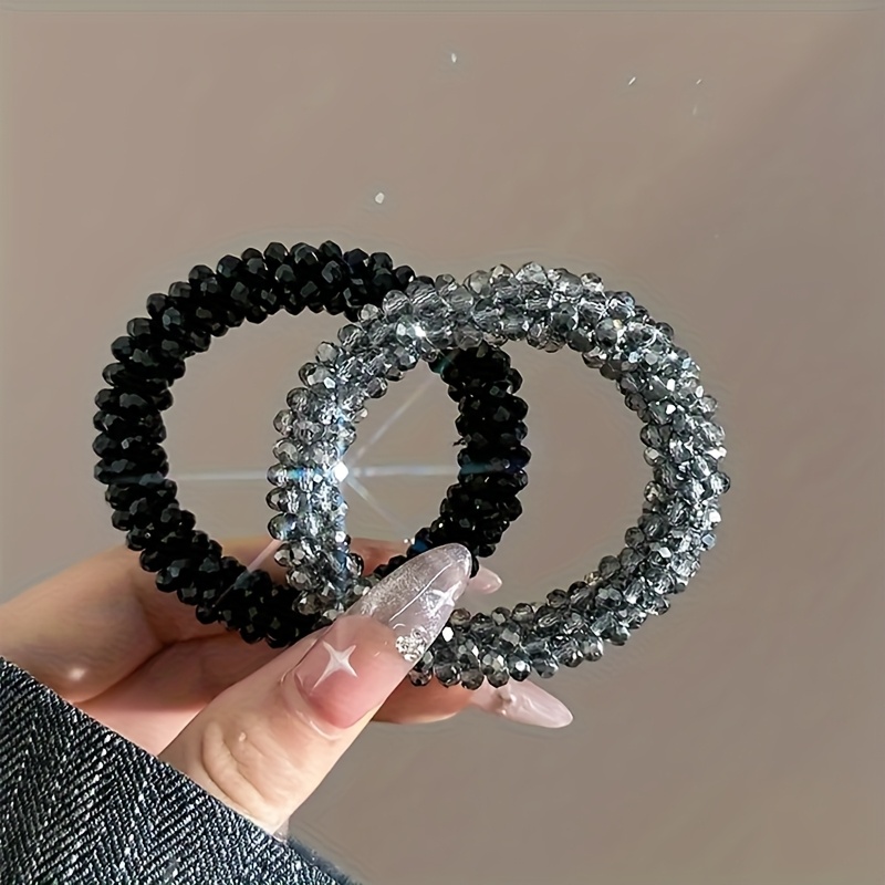 2pcs shiny hair ties high ponytail - Temu Mauritius