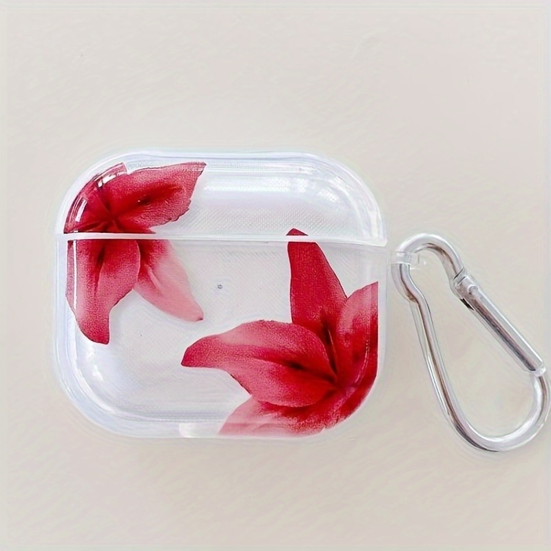 TEMU Flower-patterned Protective Case, Compatible With For Airpods 4, For Airpods 3, And For Pro Earphones, Suitable For Generation Of Wireless