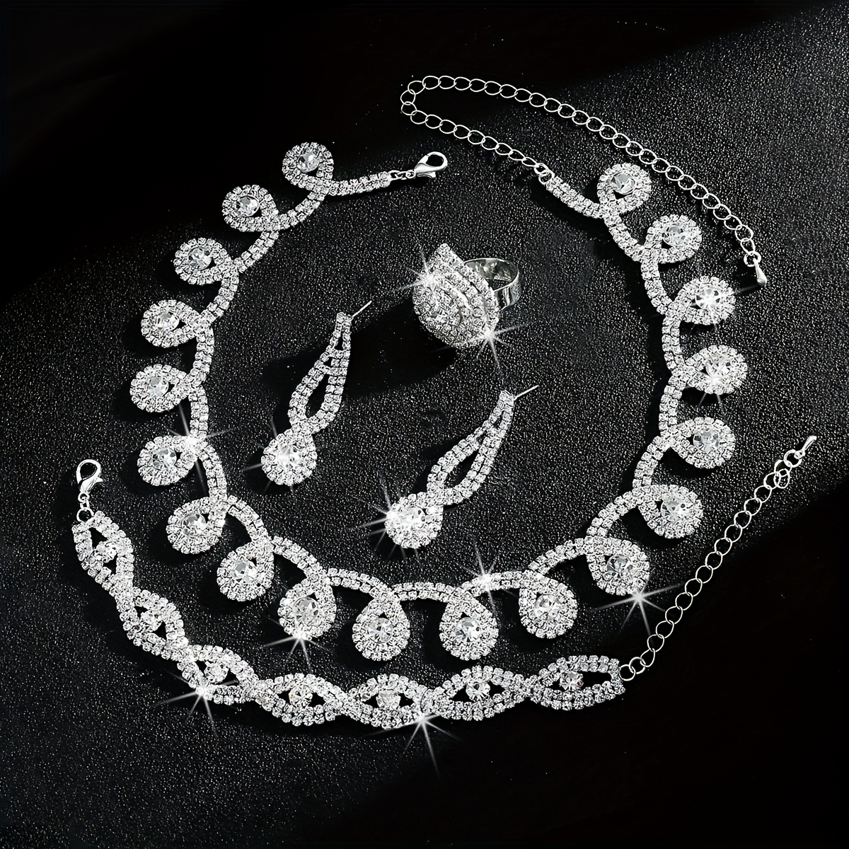 High end Water Drop Bride Jewelry Set