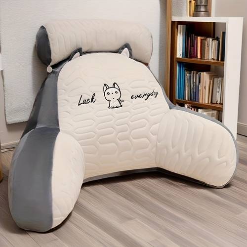 1 comfortable reading pillow including pillow core with ergonomic lumbar and back support soft lumbar pad new cool and breathable fabric adjustable design beds sofa chair and home decor
