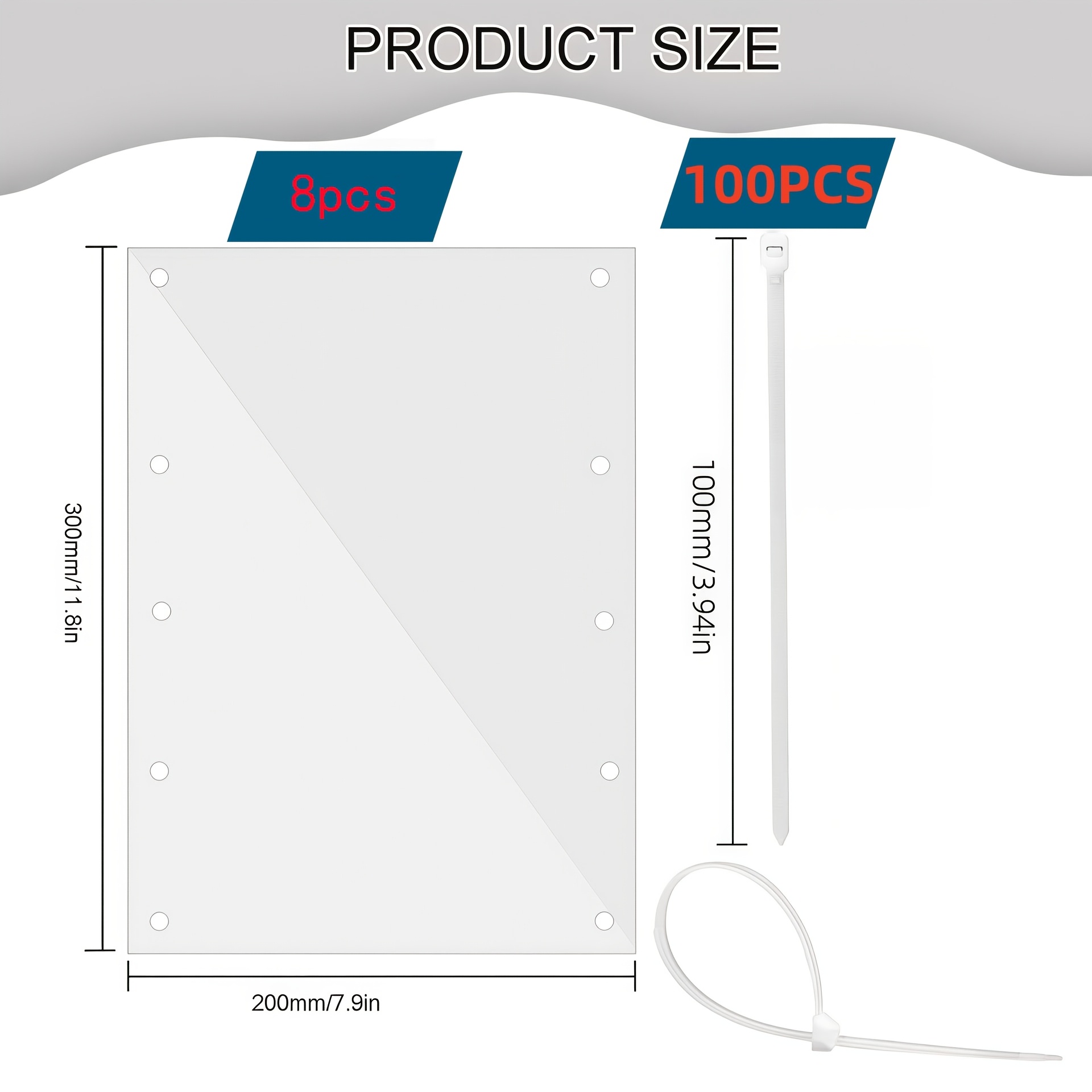 4pcs Transparent PVC Plastic Cage Liners