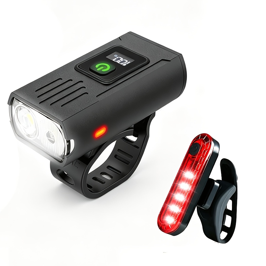 TEMU Luci per Bici, Luce per Bicicletta Super Luminosa ad Lumen, Set Anteriore e Posteriore Ricaricabile USB con 6+4 Modalit�, Luce di Anteriore e