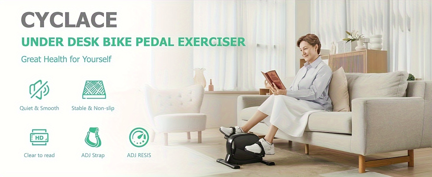 under desk bike pedal exerciser for arm leg exercise portable mini exercise bike desk cycle leg exerciser for home office workout details 5