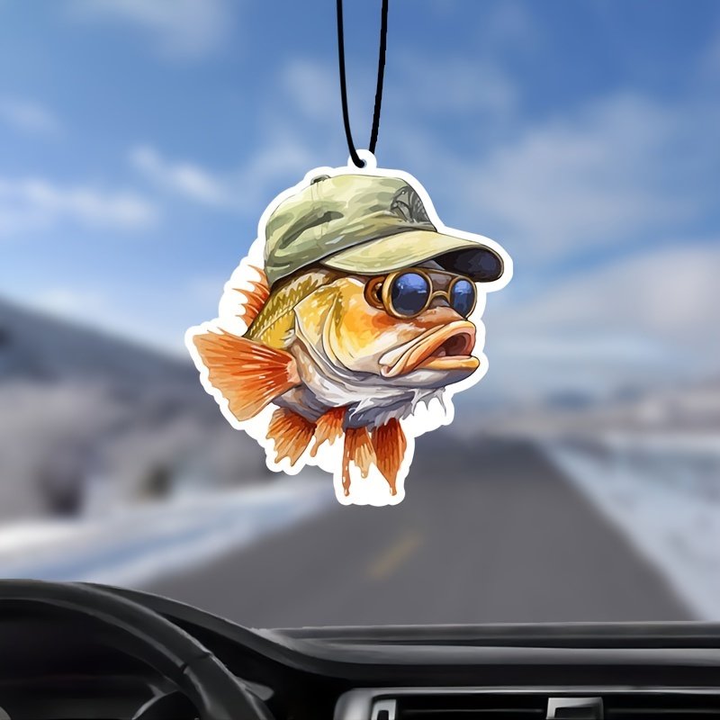 

Cool Fish With Yellow Hat Car Aromatherapy Tablets, Wardrobe Air Fresheners, Perfumes, Rearview Mirror Decorations, Car Accessories Interior Pendants Eid Al-adha Mubarak