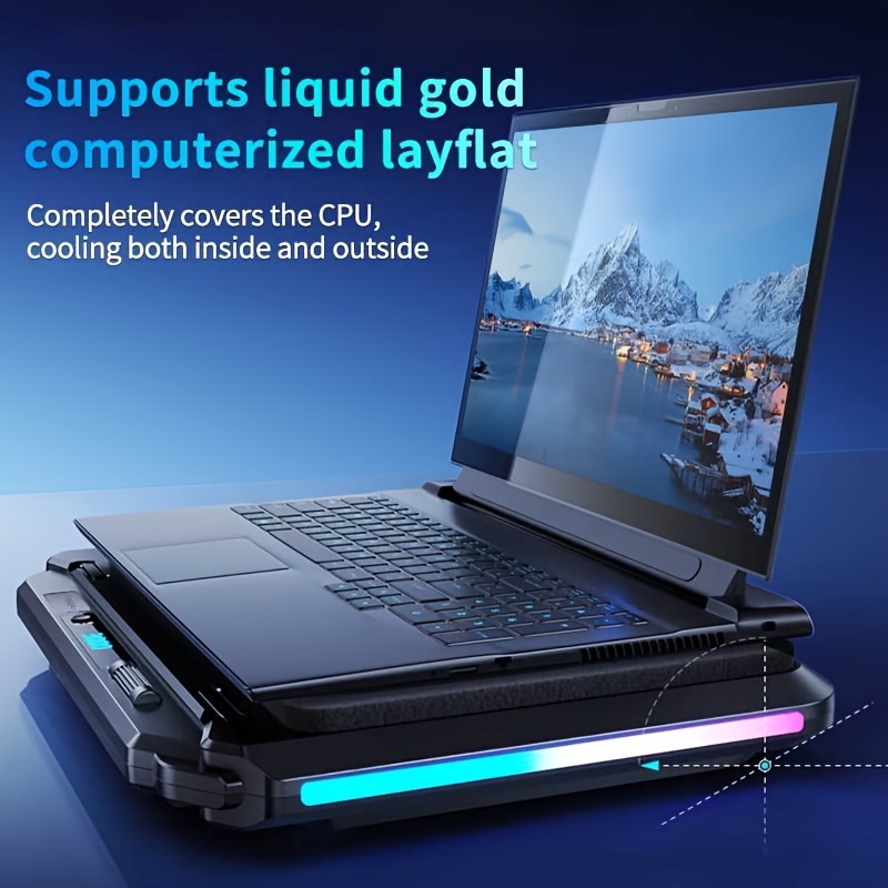  gaming laptop cooling pad with dual powerful fans adjustable sealed foam design for fast cooling of 14 21 laptops details 6