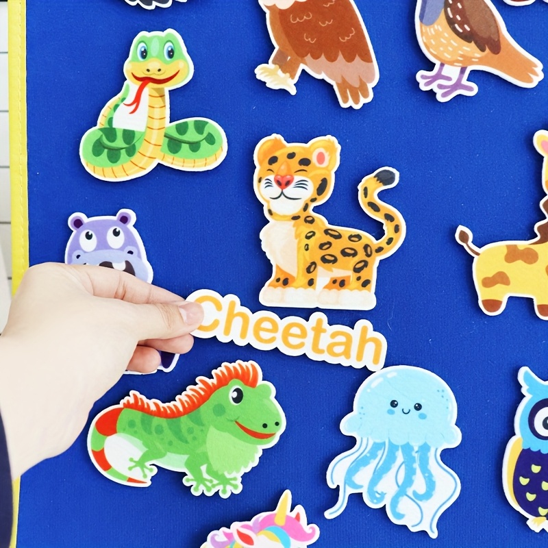52pcs Animal Felt Teaching Aids for Interactive Learning