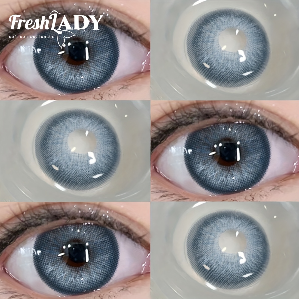 1 pair   14 50mm night storm collection colored circle lenses 40   content soft breathable natural looking grey enhancement lenses vibrant eye effect   1 year disposable daily wear