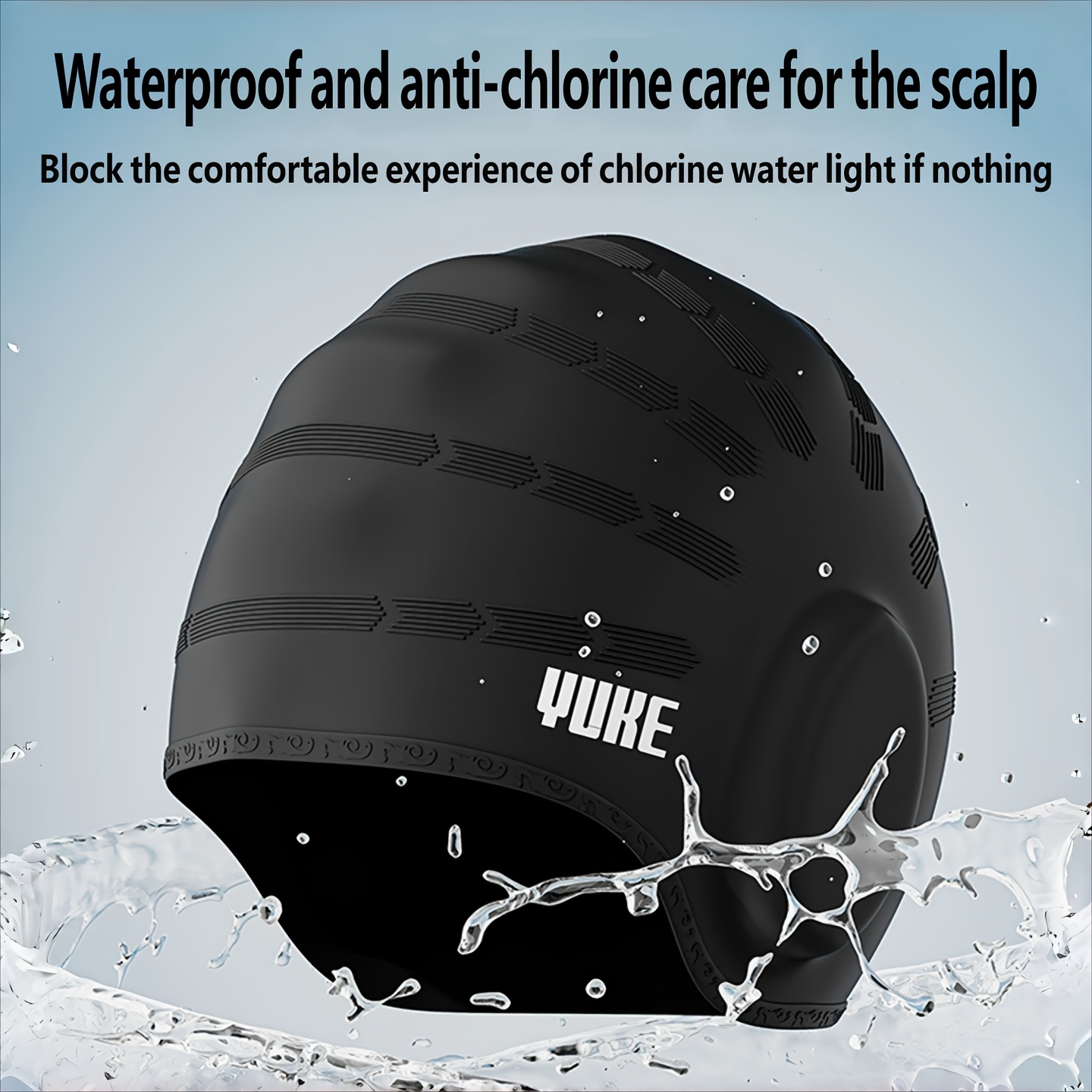 Yuke Swim Cap for Men with Ear Protection