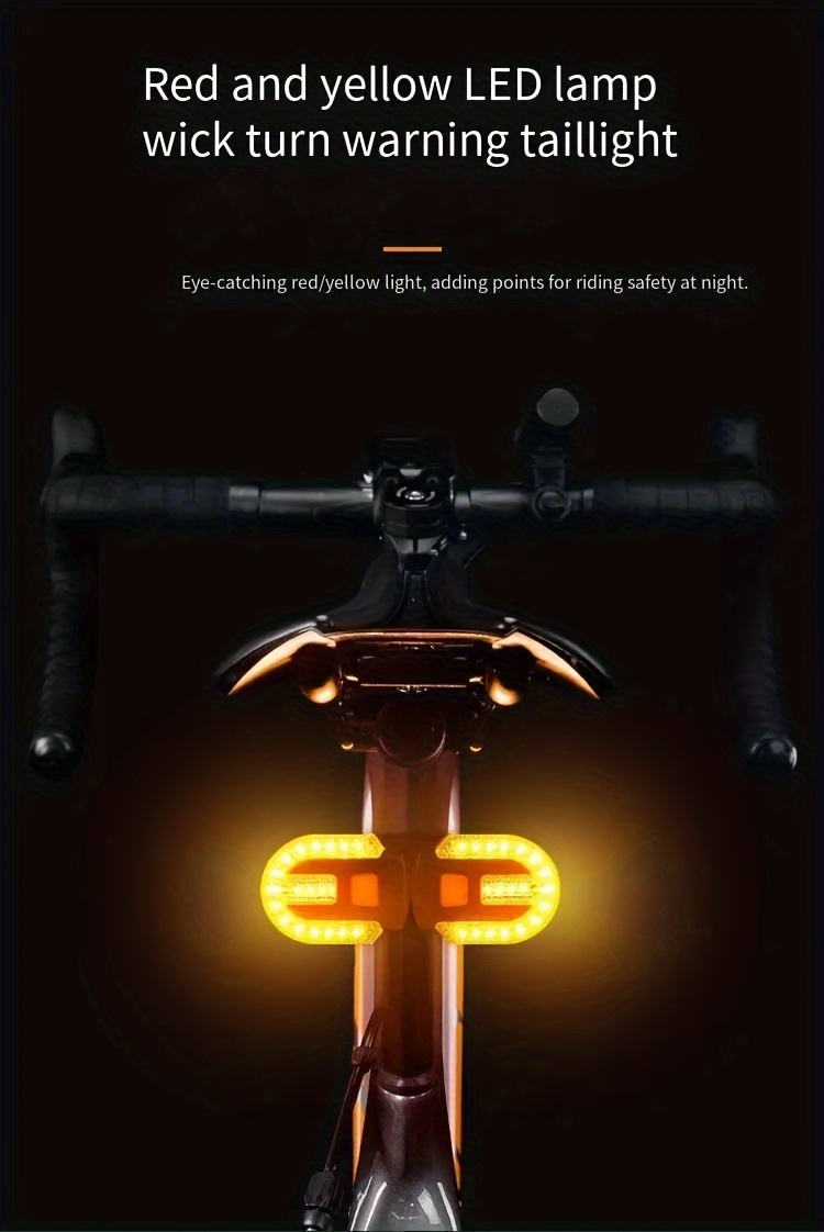 Luz trasera de bicicleta LED, indicadores de bicicleta con control