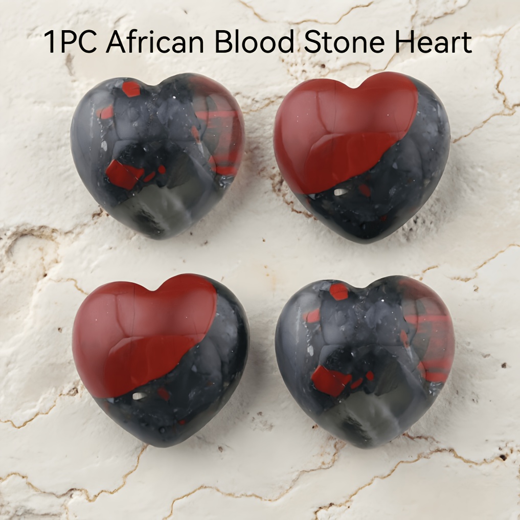 TEMU African Heart Stone Heart Shaped Palm Stone Agate Peach Polishing Heart Carved, Fish Tank Holiday Gift Home Decoration And Making Pendant Earing