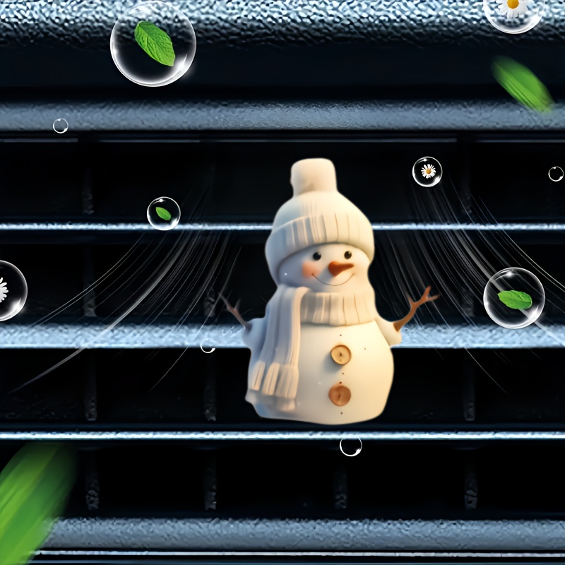 

1pc Christmas Snowman Pattern Car Air Conditioner Air Outlet , Car Air Outlet Decoration , Car Freshener, Car