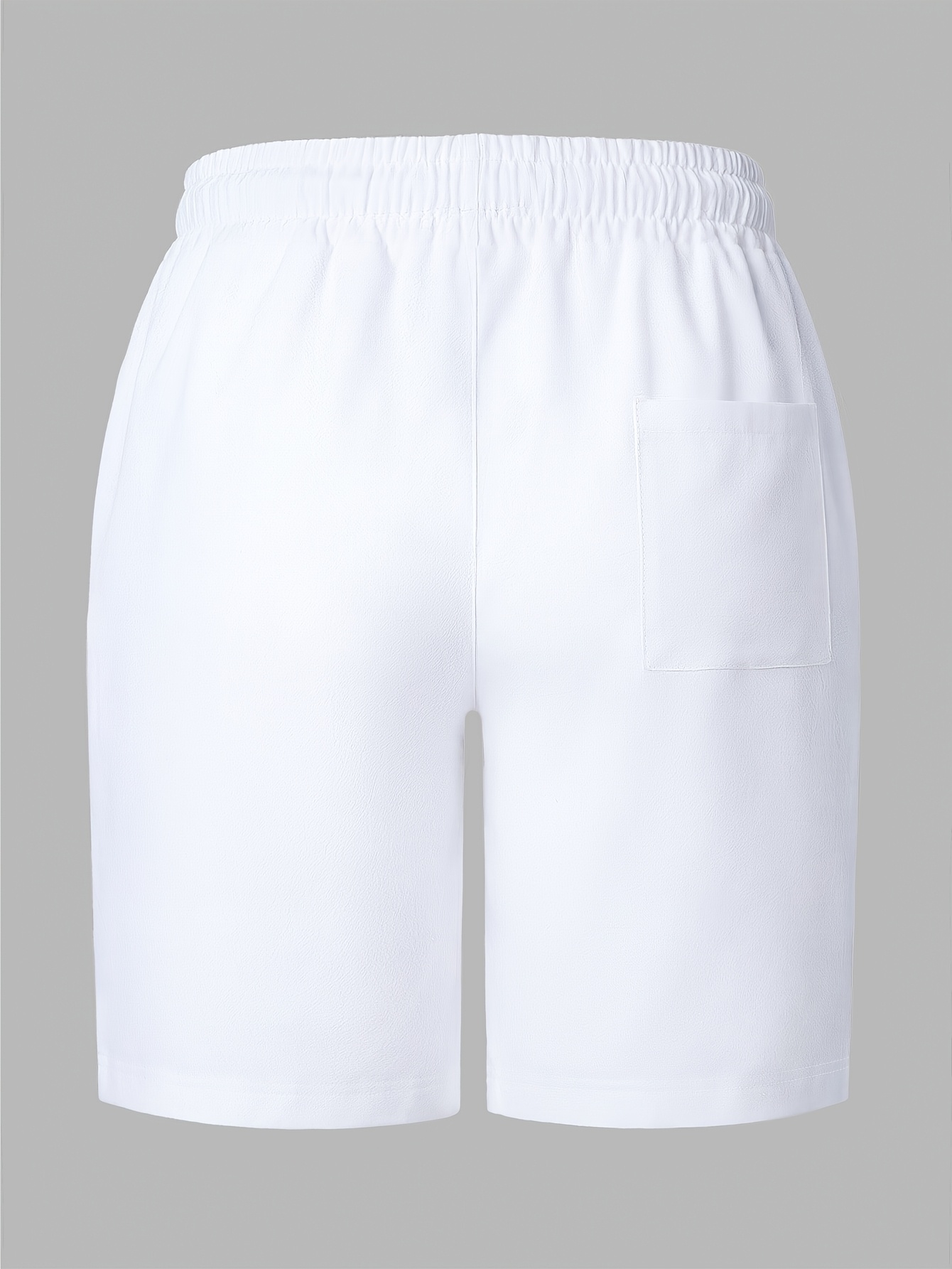mens linen shorts summer drawstring waistband shorts with side pockets elastic waist solid   comfortable and breathable classic fashion for casual daily wear and vacations