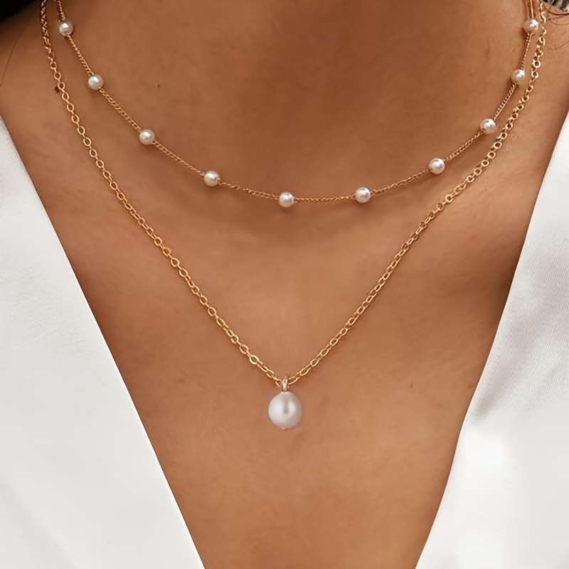 1pc Necklace Camellia Pearl Necklace Niche Design Sense - Temu