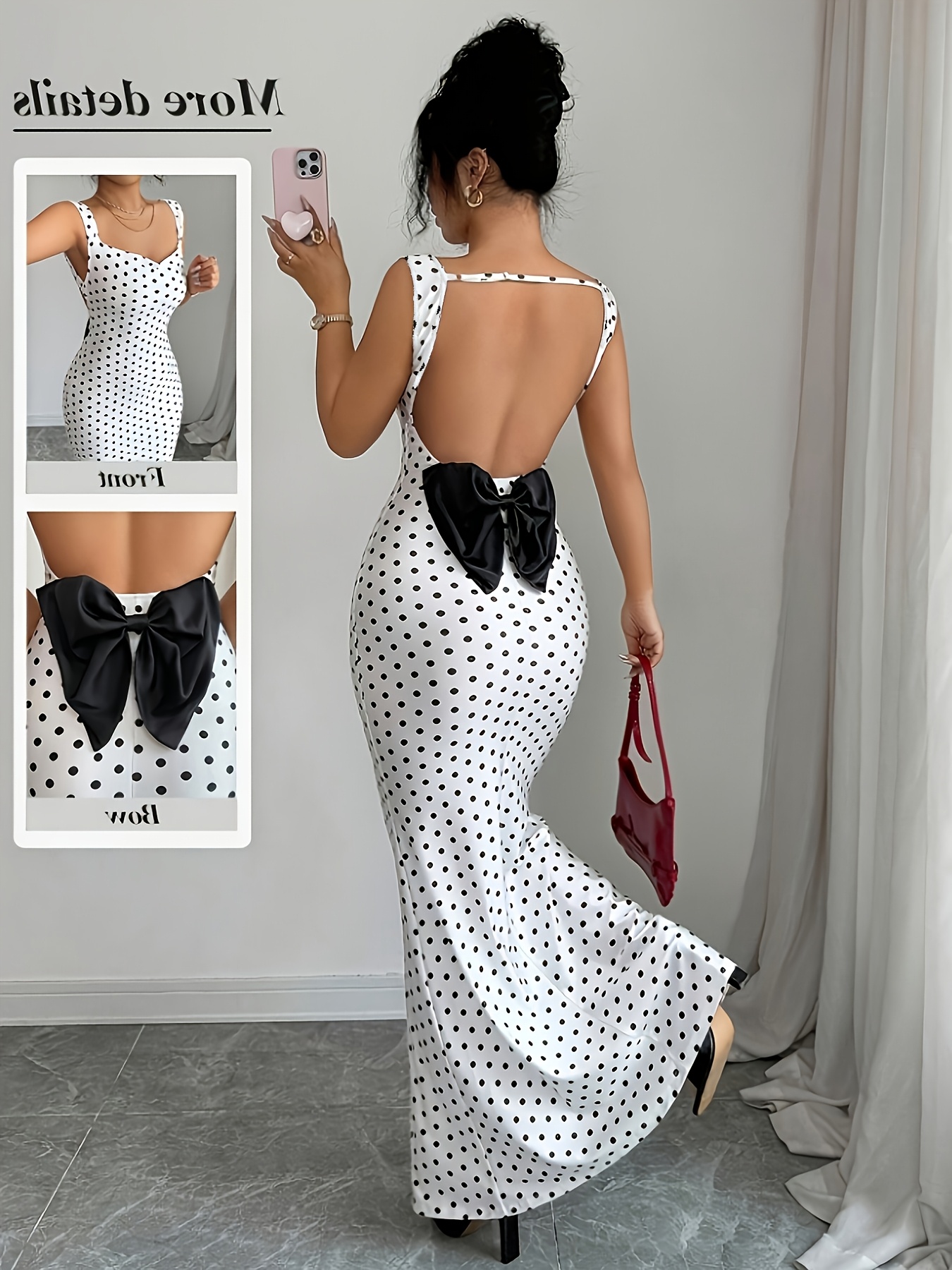 backless dress women sold on Temu United States
