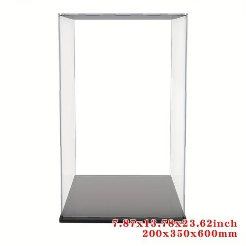 acrylic display box with a glass cover transparent plastic case for storing figurines and models dustproof cover 8x14x24 inches 20x35x60 cm