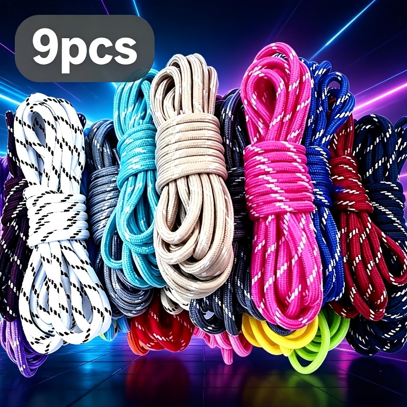 TEMU 9 Sets.9 Colors, Diy Hand-woven Colorful Nylon Rope Set, Suitable For Keychains, Backpack Pendants And Weaving - Hand-woven Coils, Key Chains,
