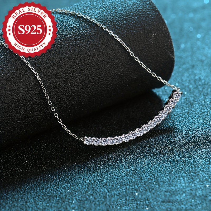S925 Silver, Special Fine Craftsmanship, Smiling Pendant Necklace, Ladies' Fashion, Holiday Gift, Hypoallergenic, 4.3G