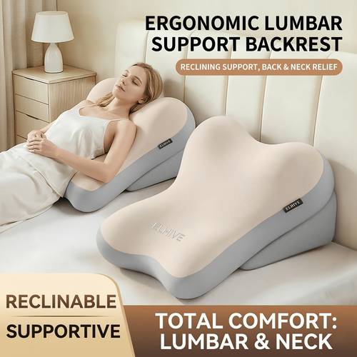 2pcs Bed Wedge Pillow Set, Multi-Functional Cushion And Base Memory Foam Backrest for Reading in Bed, Adjustable Ergonomic Pillow for Back And Neck, Multi-Functional Cushion for Gaming And Watching TV, Base