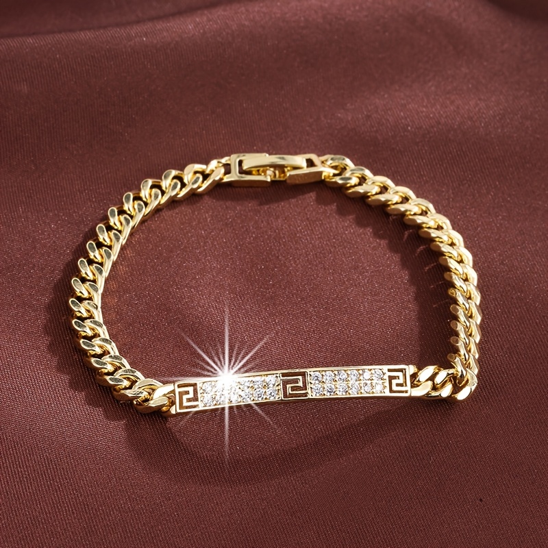 E-shop 1 Damen-Armband-Set im schlichten Kettendesign mit synthetischem Zirkonia