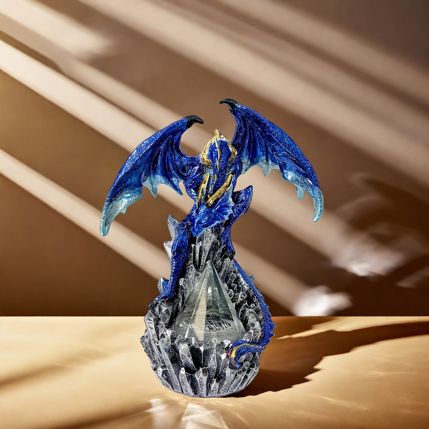 A Desktop Ornament Of A Dragon A Diamond