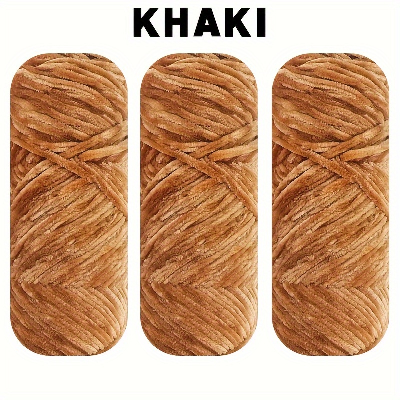 3pcs Golden Velvet Chenille Yarn Soft Comfortable Skin Friendly Suitable  For Hand Knitting Crocheting Sweater Coat Scarf Hat Doll Bag Crochet Chunky  Wool Thread 100g - Arts, Crafts & Sewing - Temu