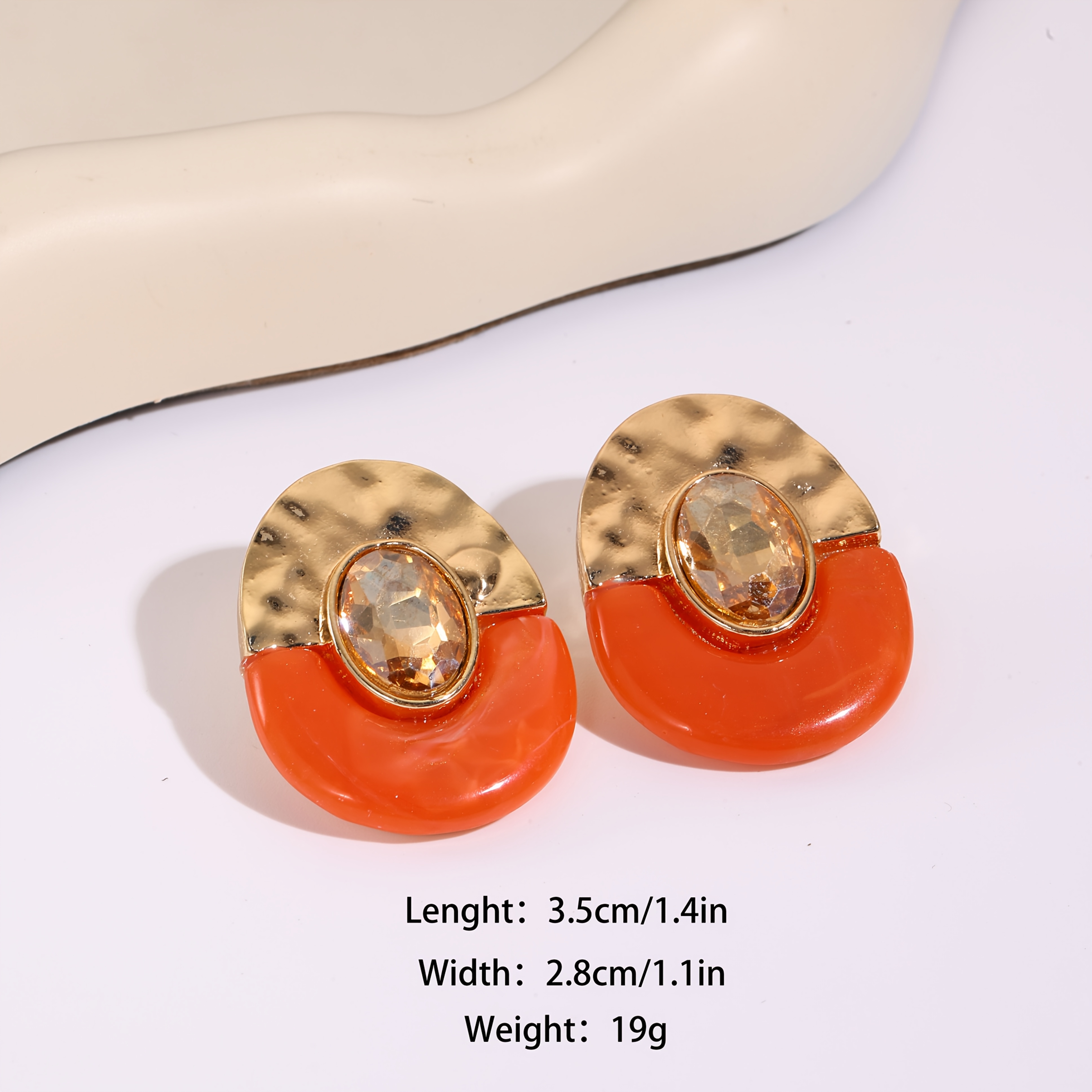 Women's Light Luxury Texture Patchwork Earrings, Daily Wear