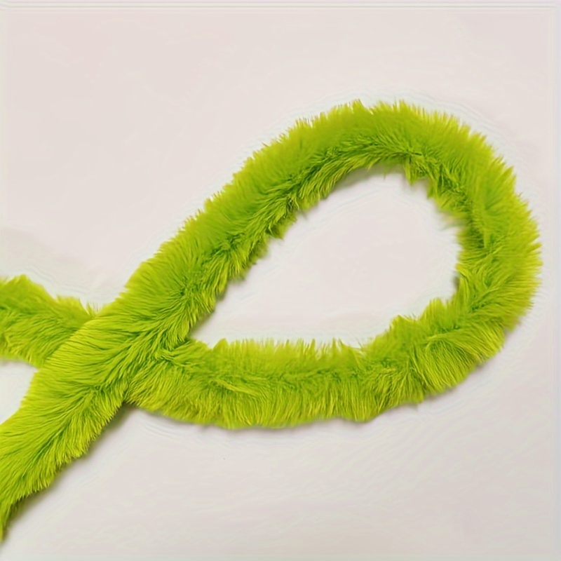 

Green Faux Fur Trim - 1 Meter Length, 5cm Width - Fluffy Craft Piping For Apparel, Shoe Edge, Christmas Decoration, Hat And Garment Accessories