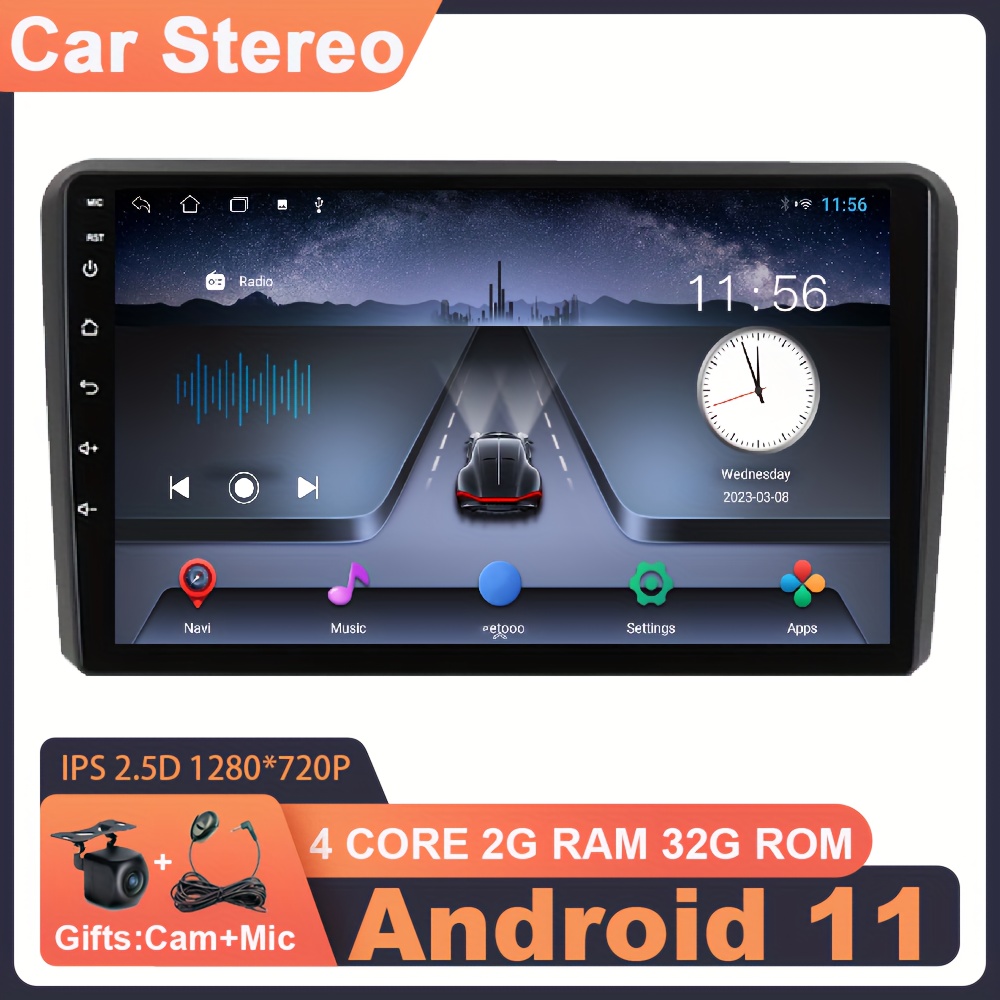 Android 11 Estéreo de coche para Audi A3 S3 RS3 con Apple Carplay  inalámbrico Android Auto 9 pulgadas pantalla táctil Radio coche Soporte  navegación