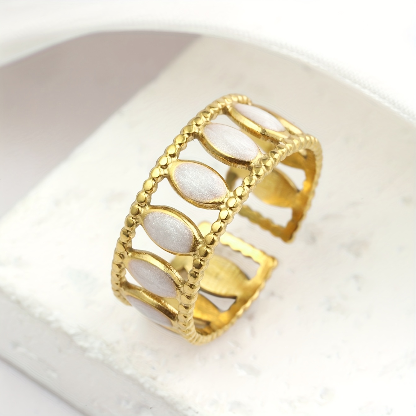 Minimalist Geometric Stainless Steel Open Ring
