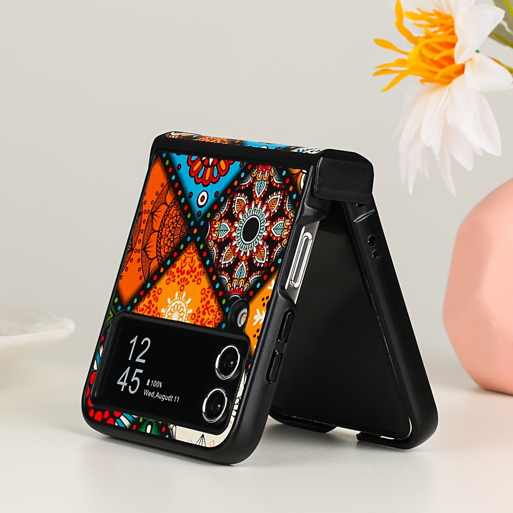 

Fashion Retro Bohemian Ethnic Style Suitable For Samsung Folding Zflip3/zflip4/zflip5/zflip6 Mobile Phone Protective Case