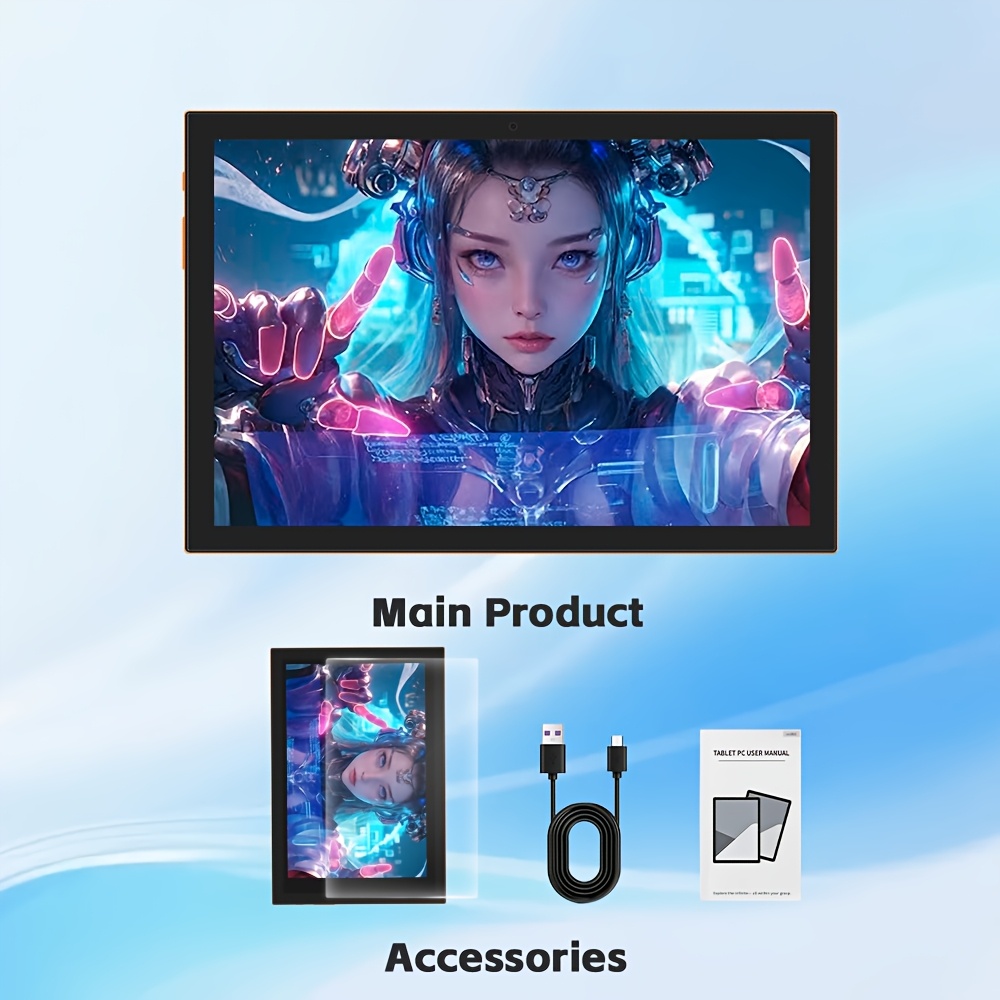 Paitanry 2-in-1 Tablet 10.1 Inch, 8(4+4)gb + 128gb Rom, -core Processor, 1280x800 Hd Display, 5+8mp Dual Camera, 6000mah, Ai, L1, Gps, 2.4g/5g Wifi, Keyboard Bundle Optional For Office Study Gift