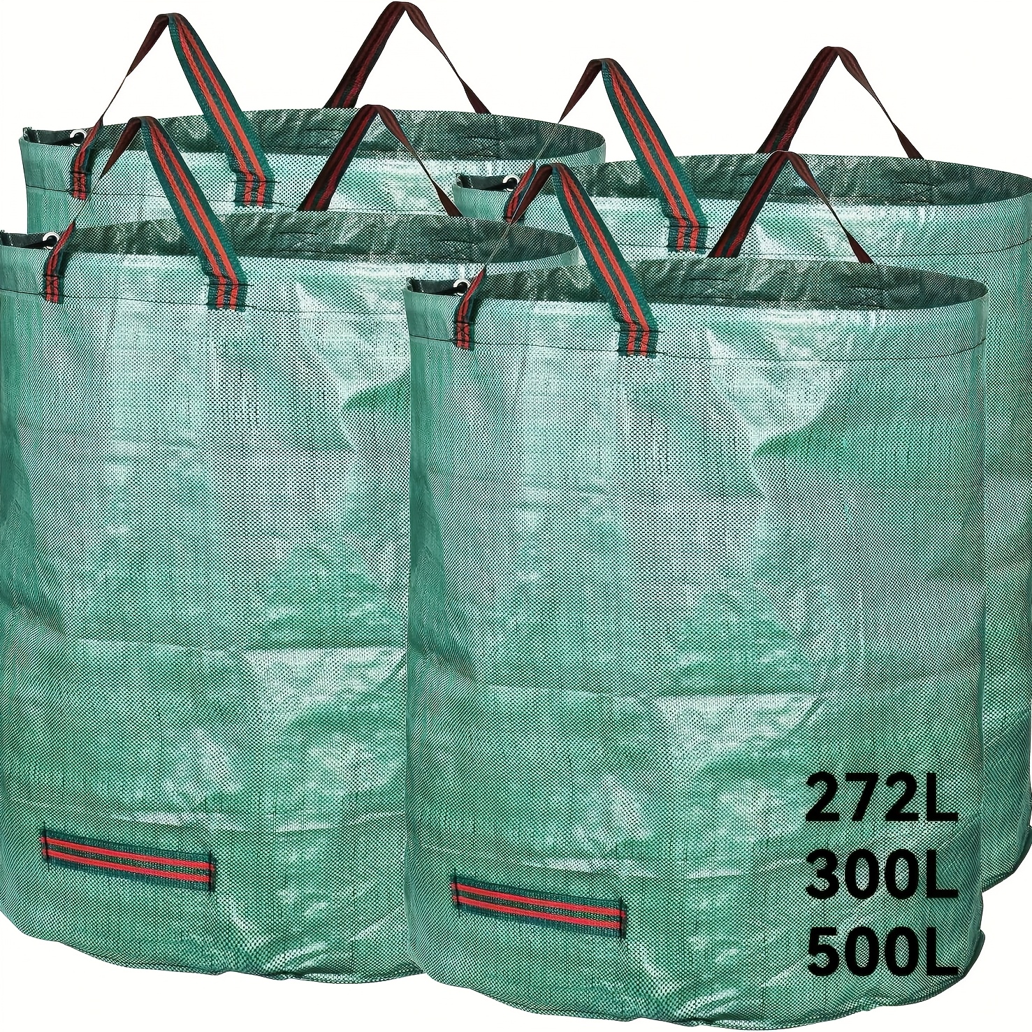 E-shop Gartenbeutel-Set mit vier Stücken (272L/300L/) für Gartenabfälle und Laub – Robustes, selbststabilisierendes Design, wiederverwendbar,