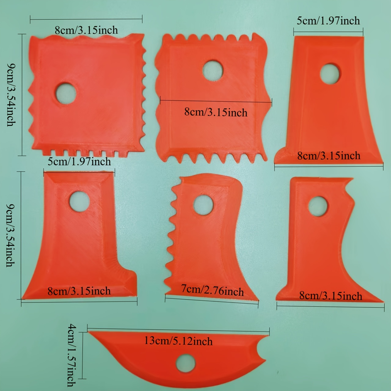 TEMU 7-delige pottenbakkersgereedschapset: voetvormer, randtrimmer, keramische groefmal, boetseergereedschap voor klei en keramiek, stijlvol ontwerp
