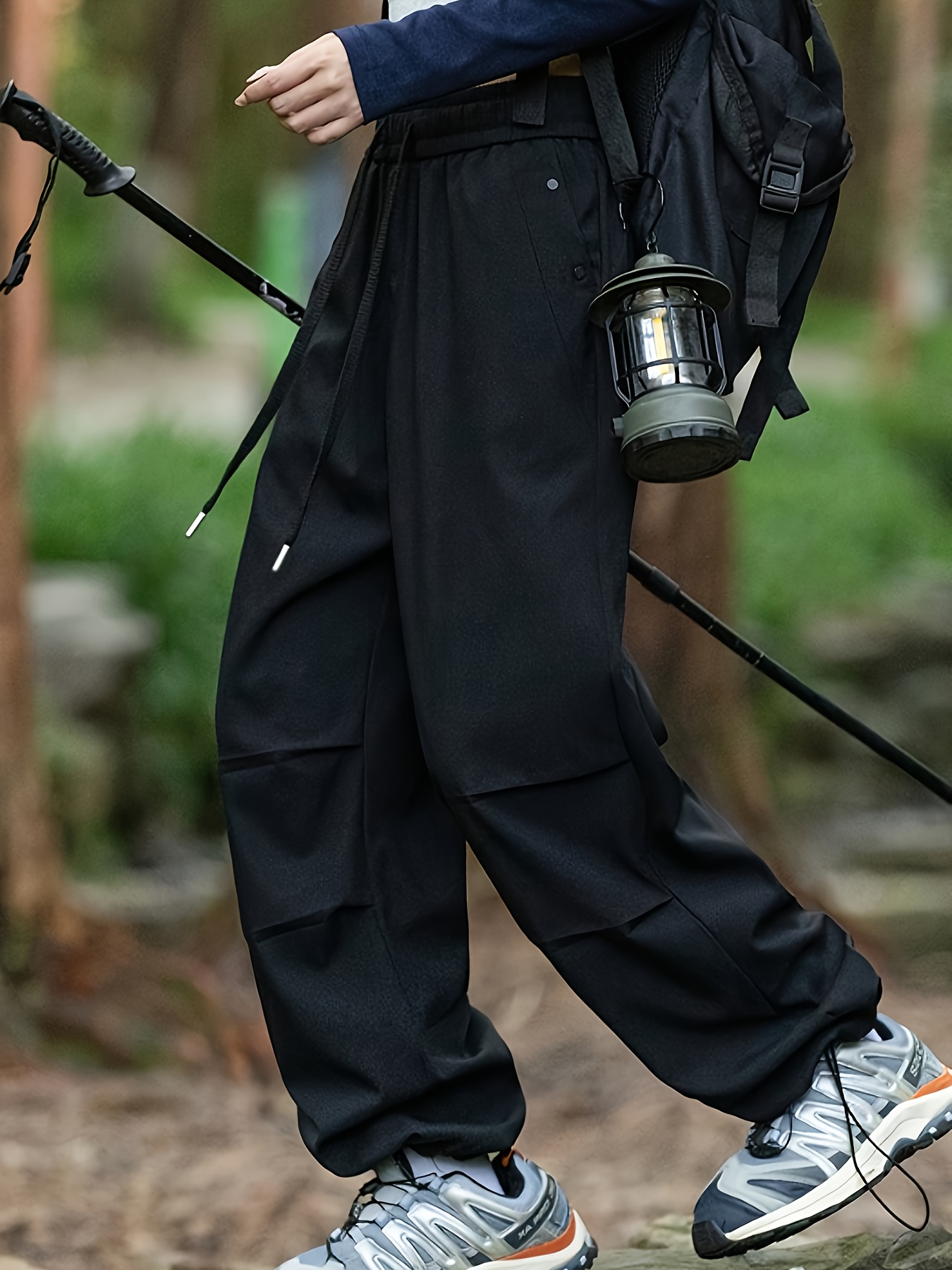 womens unisex outdoor pants elastic drawstring waist heavy Temu